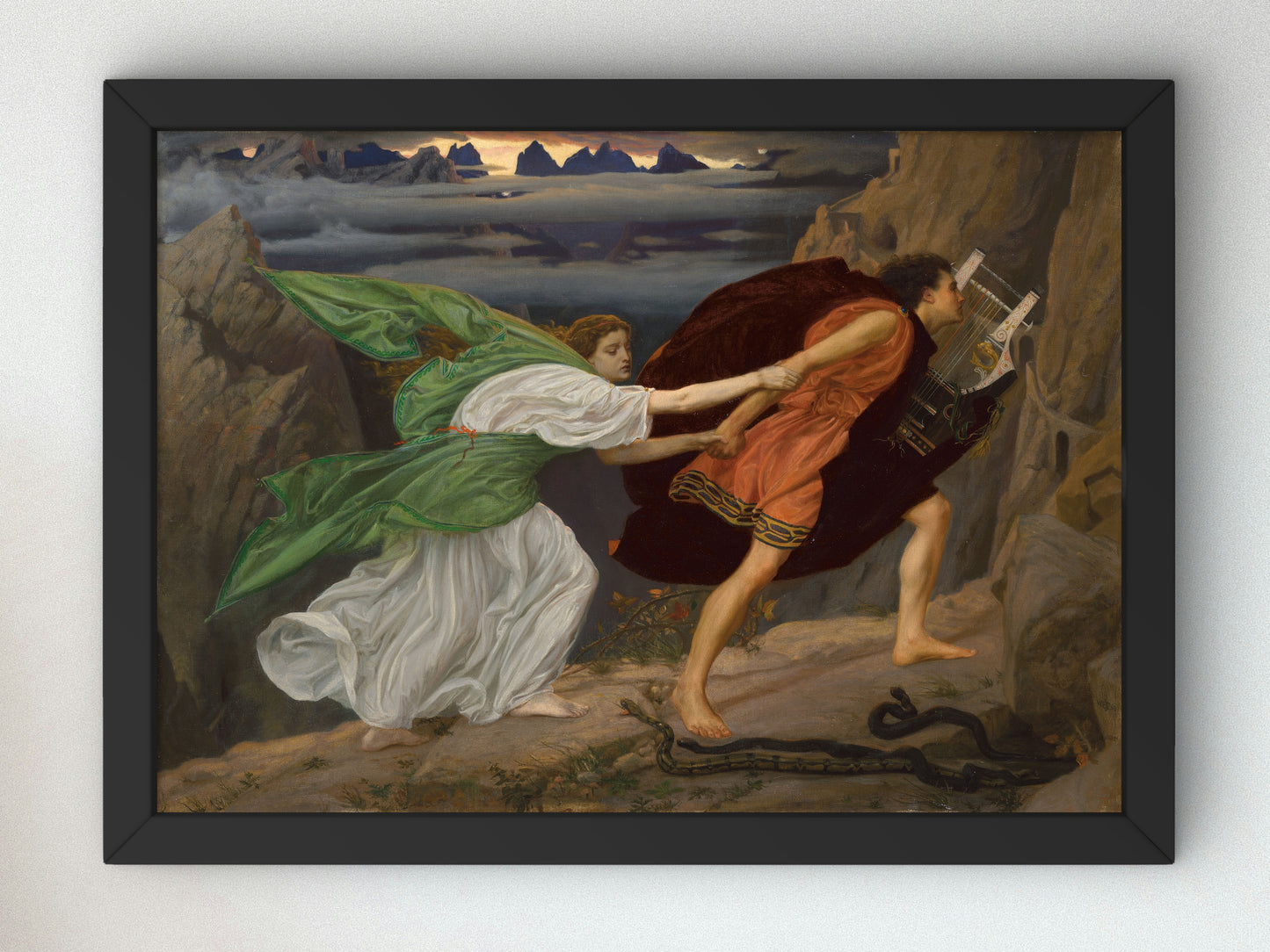 Orpheus and Eurydice by Edward John Poynter 1862, Wall Art Print, Fine Art Reproduction, Museum Quality Decor, Poster