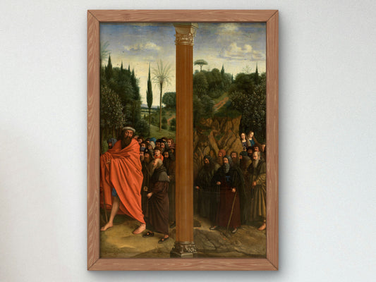 Holy Hermits and Holy Pilgrims by Jan van Eyck, Wall Art Print, Fine Art Reproduction, Museum Quality Decor, Poster