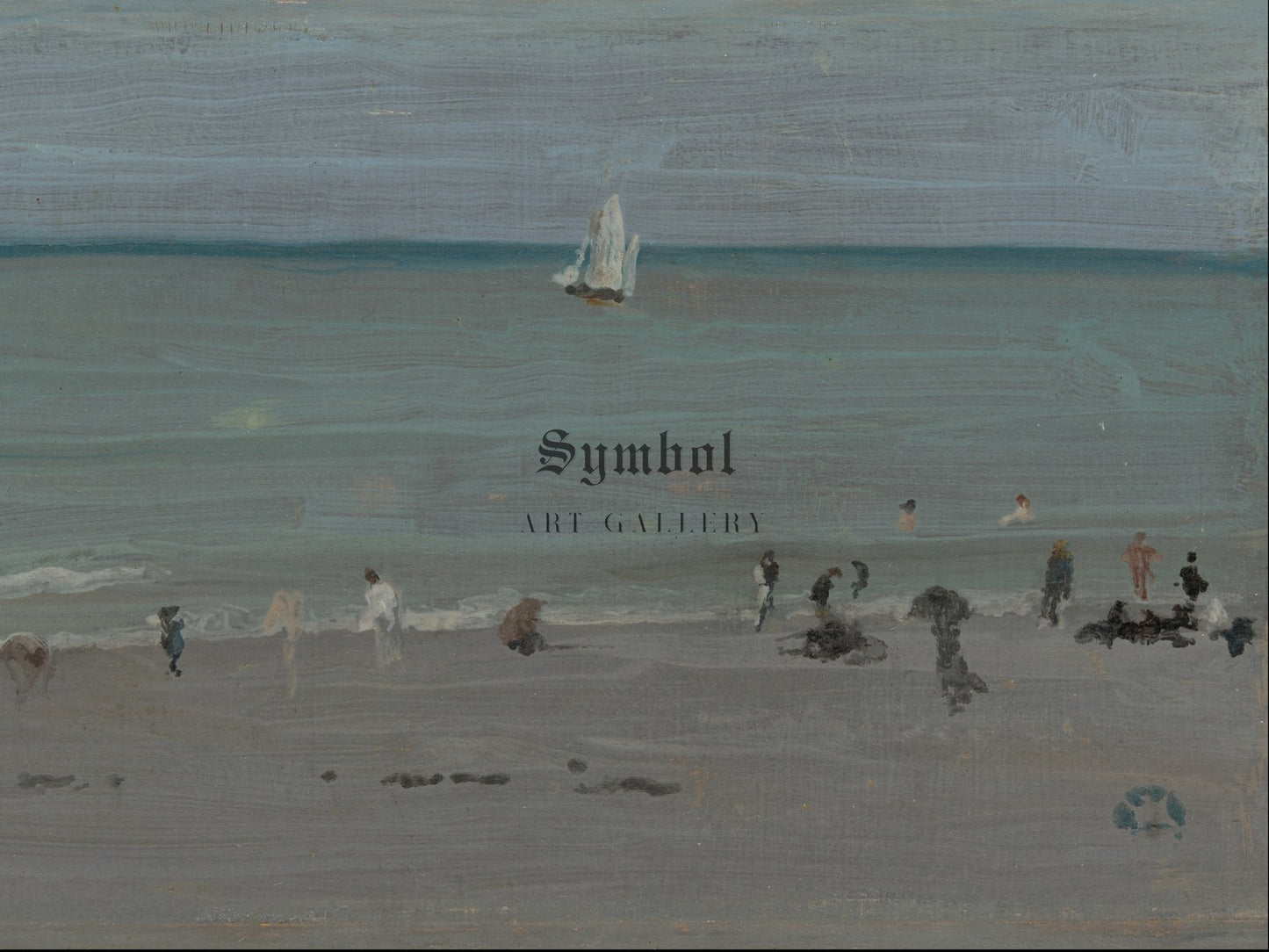 Coast Scene Bathers by James McNeill Whistler 1884, Wall Art Print, Fine Art Reproduction, Museum Quality Decor, Poster