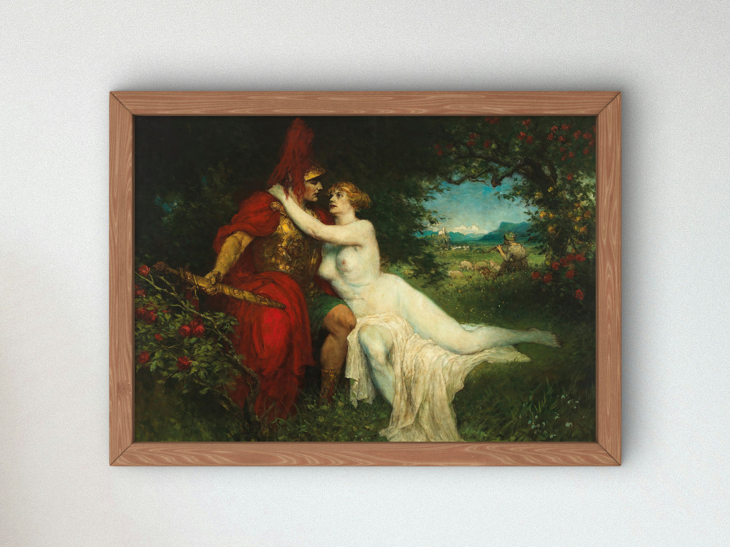 Tannhäuser and Venus in the Venusberg by Ferdinand Leeke 1901, Wall Art Print, Fine Art Reproduction, Museum Quality Decor, Poster