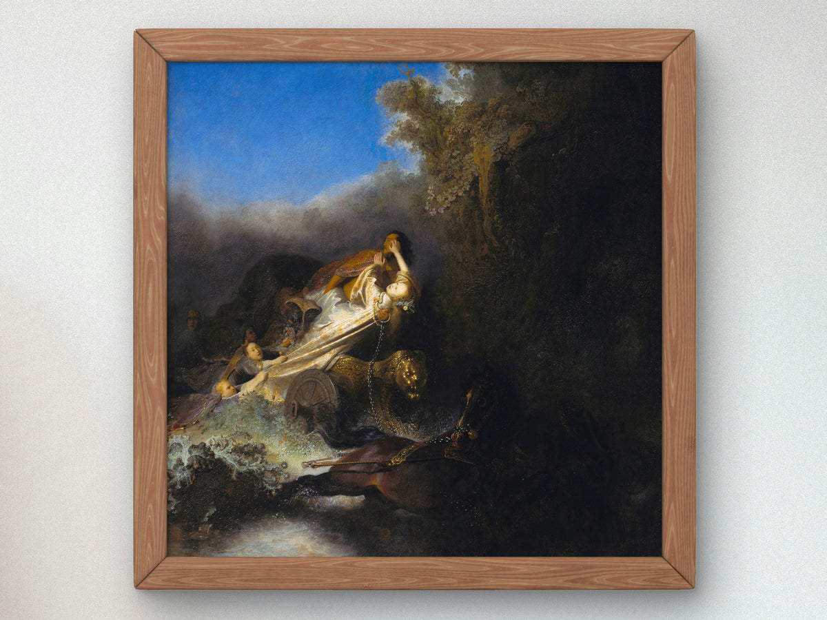 The Abduction of Proserpina by Rembrandt van Rijn 1631, Wall Art Print, Fine Art Reproduction, Museum Quality Decor, Poster
