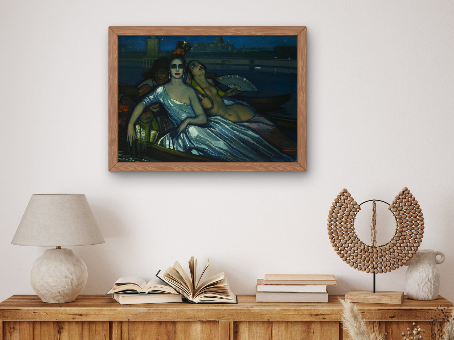 Muses on the Guadalquivir by Federico Beltrán Masses, Wall Art Print, Fine Art Reproduction, Museum Quality Decor, Poster