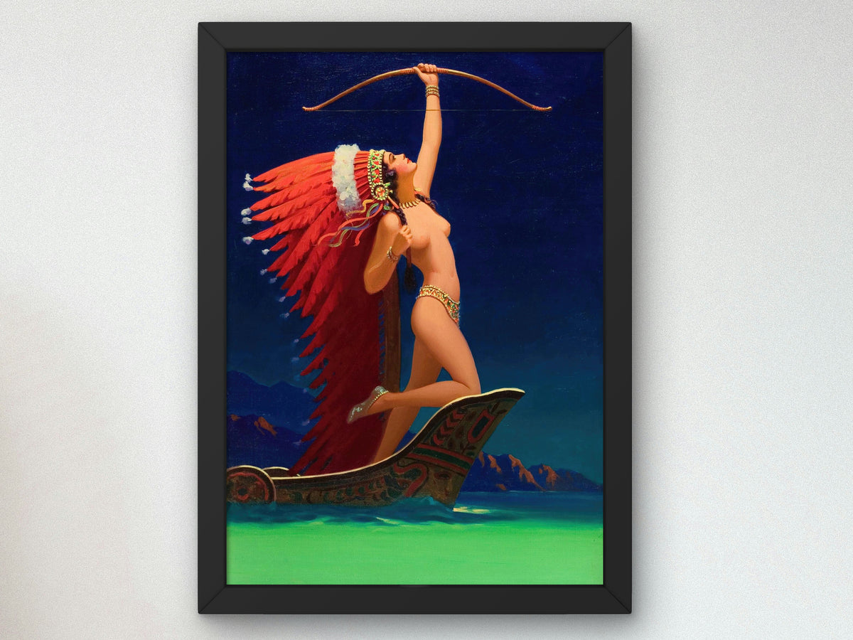 Flaming Arrow by Edward Mason Eggleston 1936, Wall Art Print, Fine Art Reproduction, Museum Quality Decor, Poster