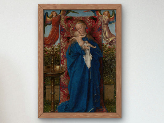 Madonna at the Fountain by Jan van Eyck 1439, Wall Art Print, Fine Art Reproduction, Museum Quality Decor, Poster