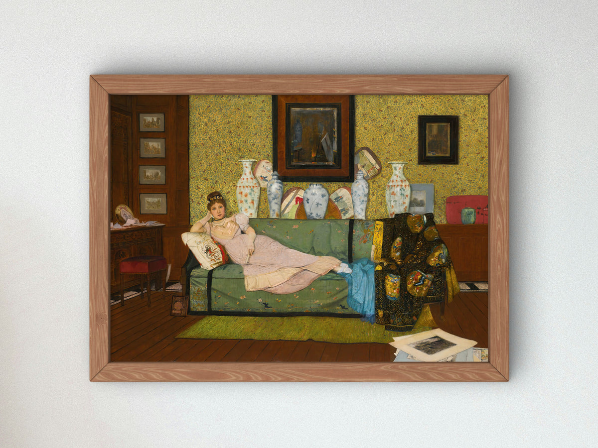 A Reverie In the Artist's House by John Atkinson Grimshaw 1878, Wall Art Print, Fine Art Reproduction, Museum Quality Decor, Poster