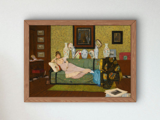 A Reverie In the Artist's House by John Atkinson Grimshaw 1878, Wall Art Print, Fine Art Reproduction, Museum Quality Decor, Poster