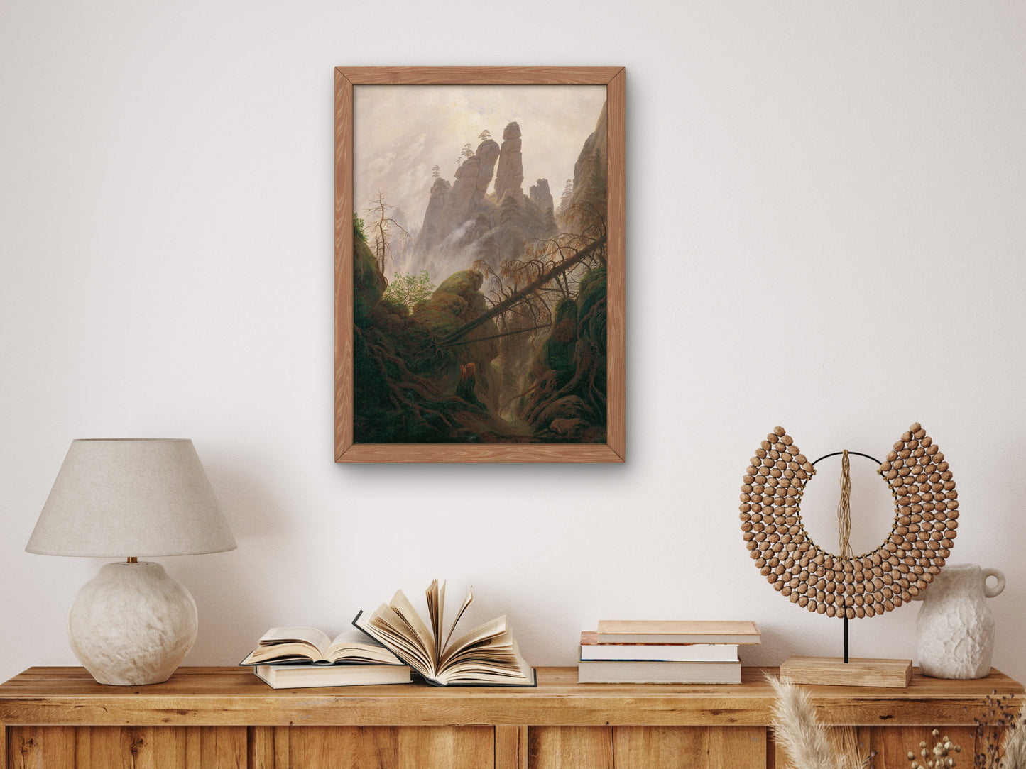 Felsenlandschaft im Elbsandsteingebirge by Caspar David Friedrich 1822, Wall Art Print, Fine Art Reproduction, Museum Quality Decor, Poster