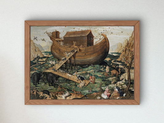 Noah's Ark on Mount Ararat by Simon de Myle, Wall Art Print, Fine Art Reproduction, Museum Quality Decor, Poster