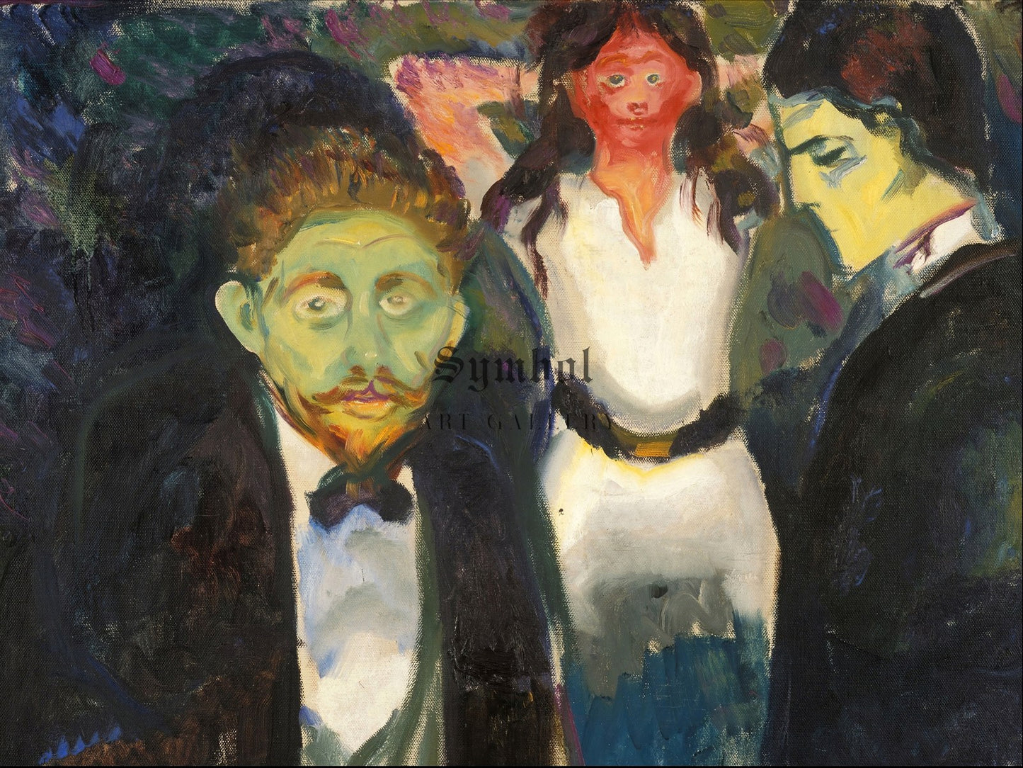Jealousy by Edvard Munch 1907, Wall Art Print, Fine Art Reproduction, Museum Quality Decor, Poster
