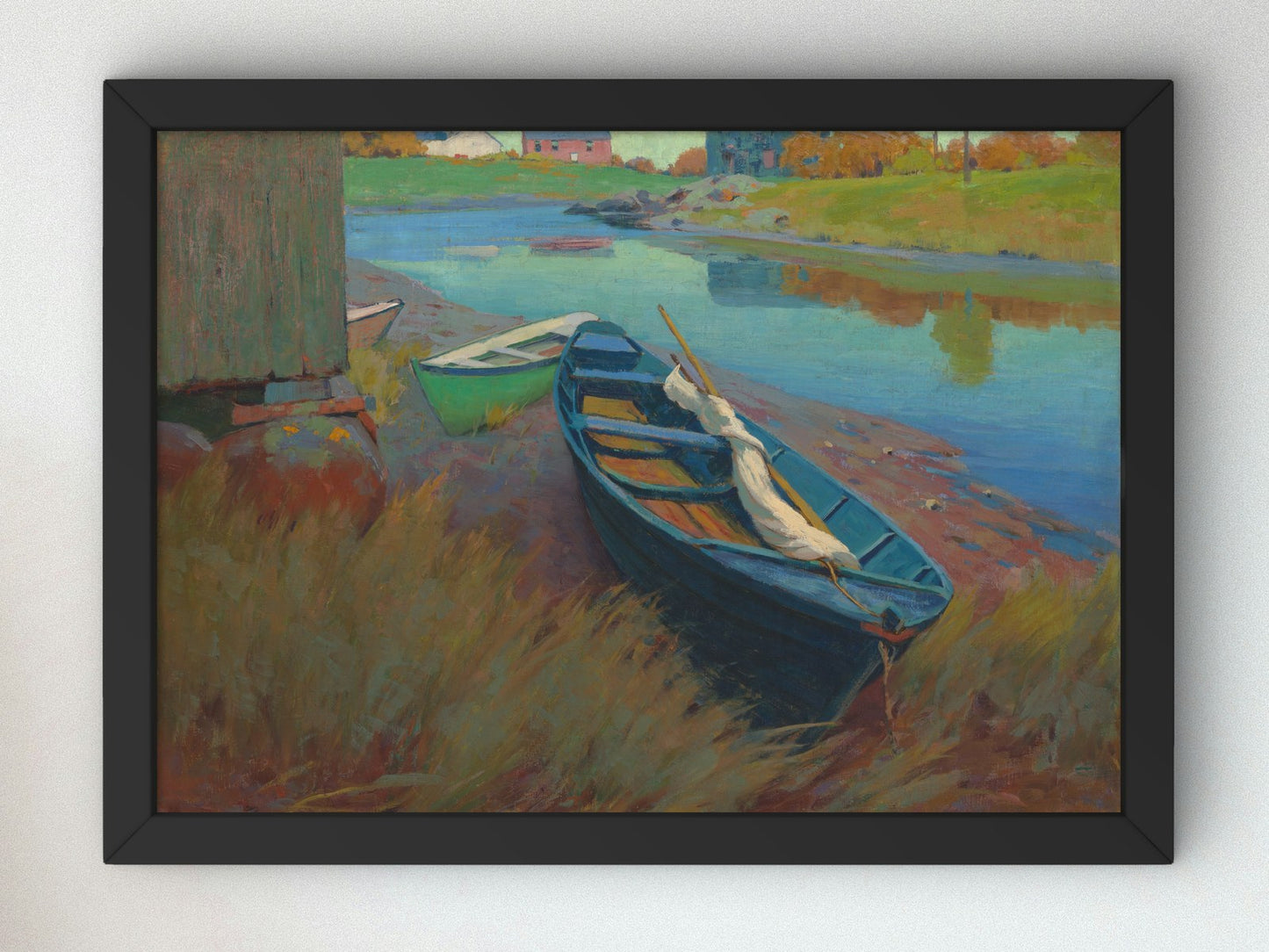 Boats at Rest by Arthur Wesley Dow 1895, Wall Art Print, Fine Art Reproduction, Museum Quality Decor, Poster