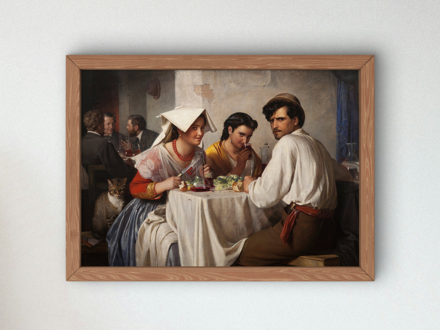 In a Roman Osteria by Carl Bloch 1866, Wall Art Print, Fine Art Reproduction, Museum Quality Decor, Poster