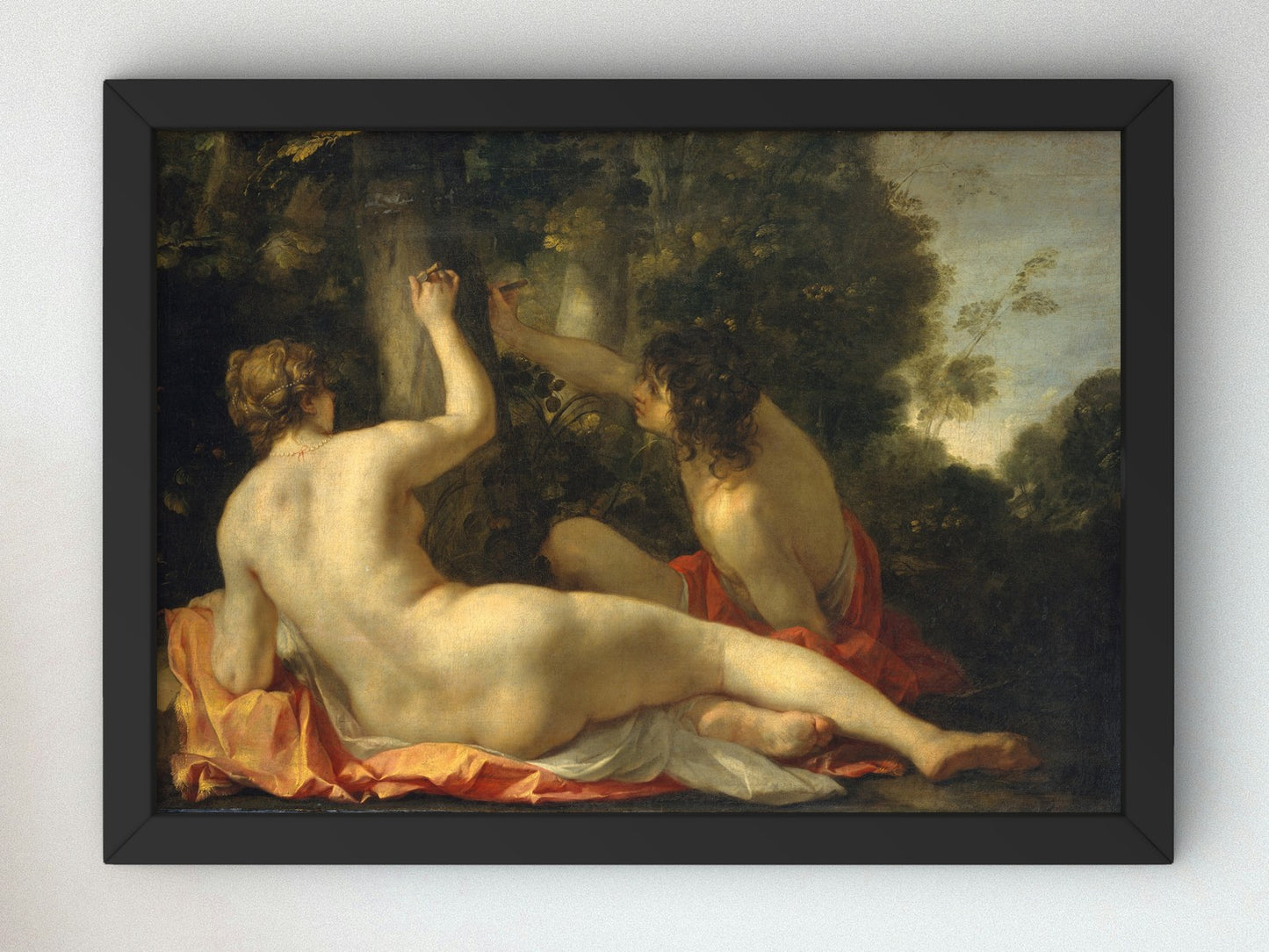 Angelica and Medoro by Jacques Blanchard 1630, Wall Art Print, Fine Art Reproduction, Museum Quality Decor, Poster
