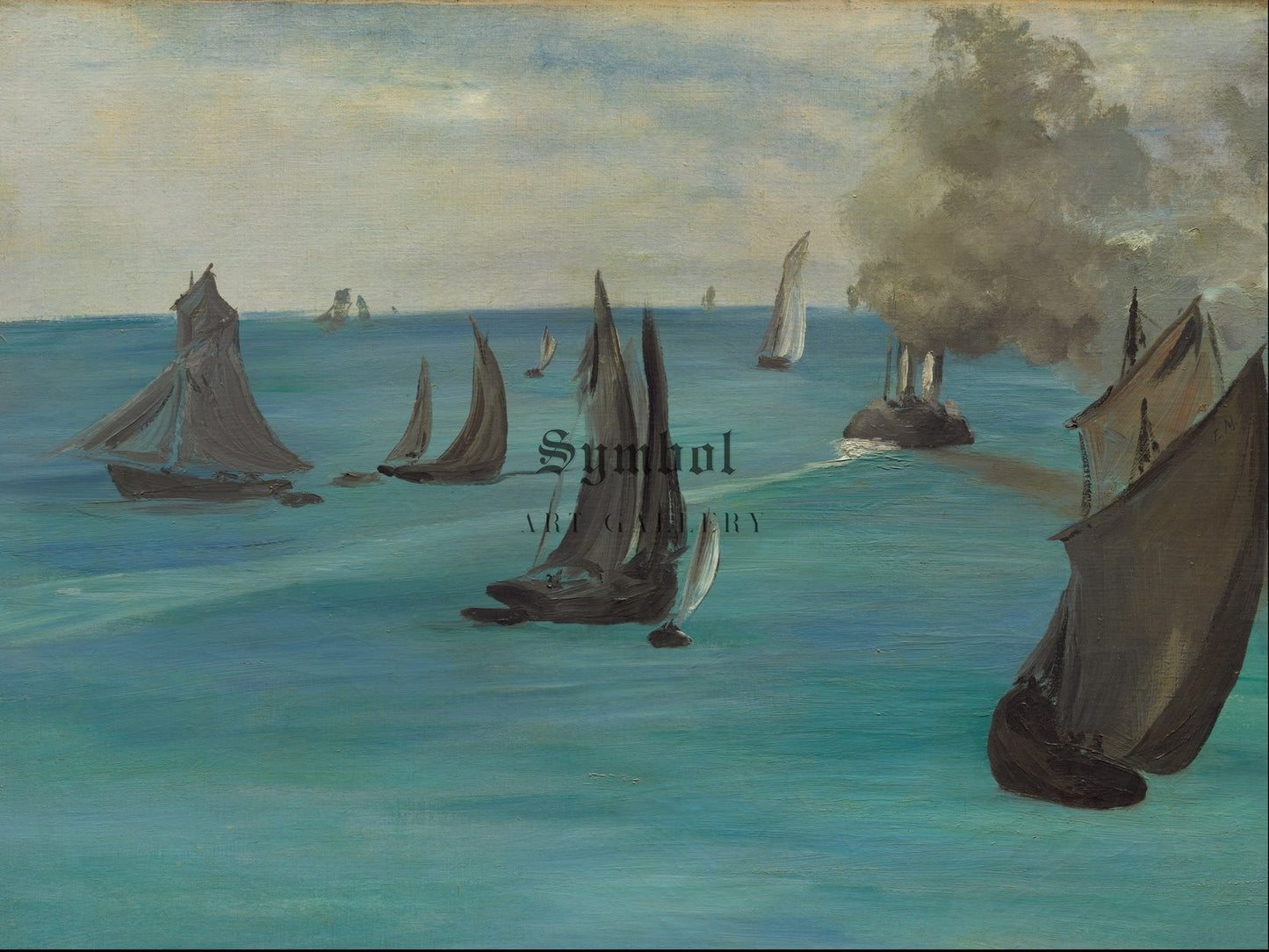 Sea View Calm Weather by Édouard Manet 1864, Wall Art Print, Fine Art Reproduction, Museum Quality Decor, Poster