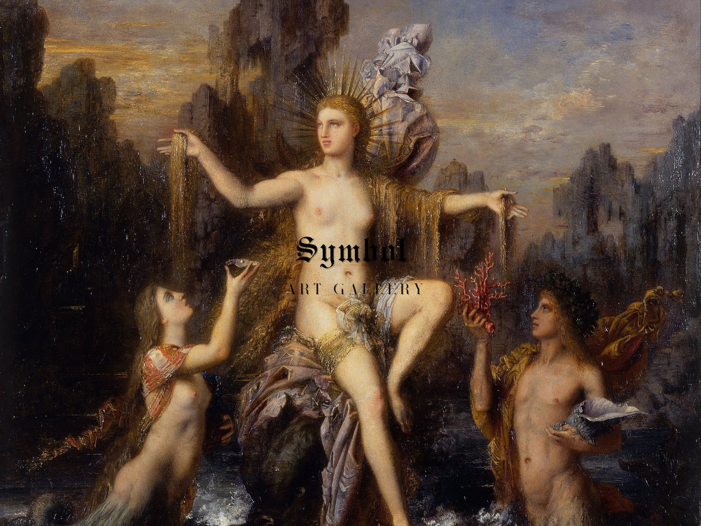 Venus Rising from the Sea by Gustave Moreau, Wall Art Print, Fine Art Reproduction, Museum Quality Decor, Poster