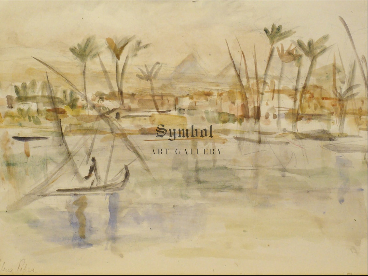 Landscape from Egypt by Elena Popea, Wall Art Print, Fine Art Reproduction, Museum Quality Decor, Poster