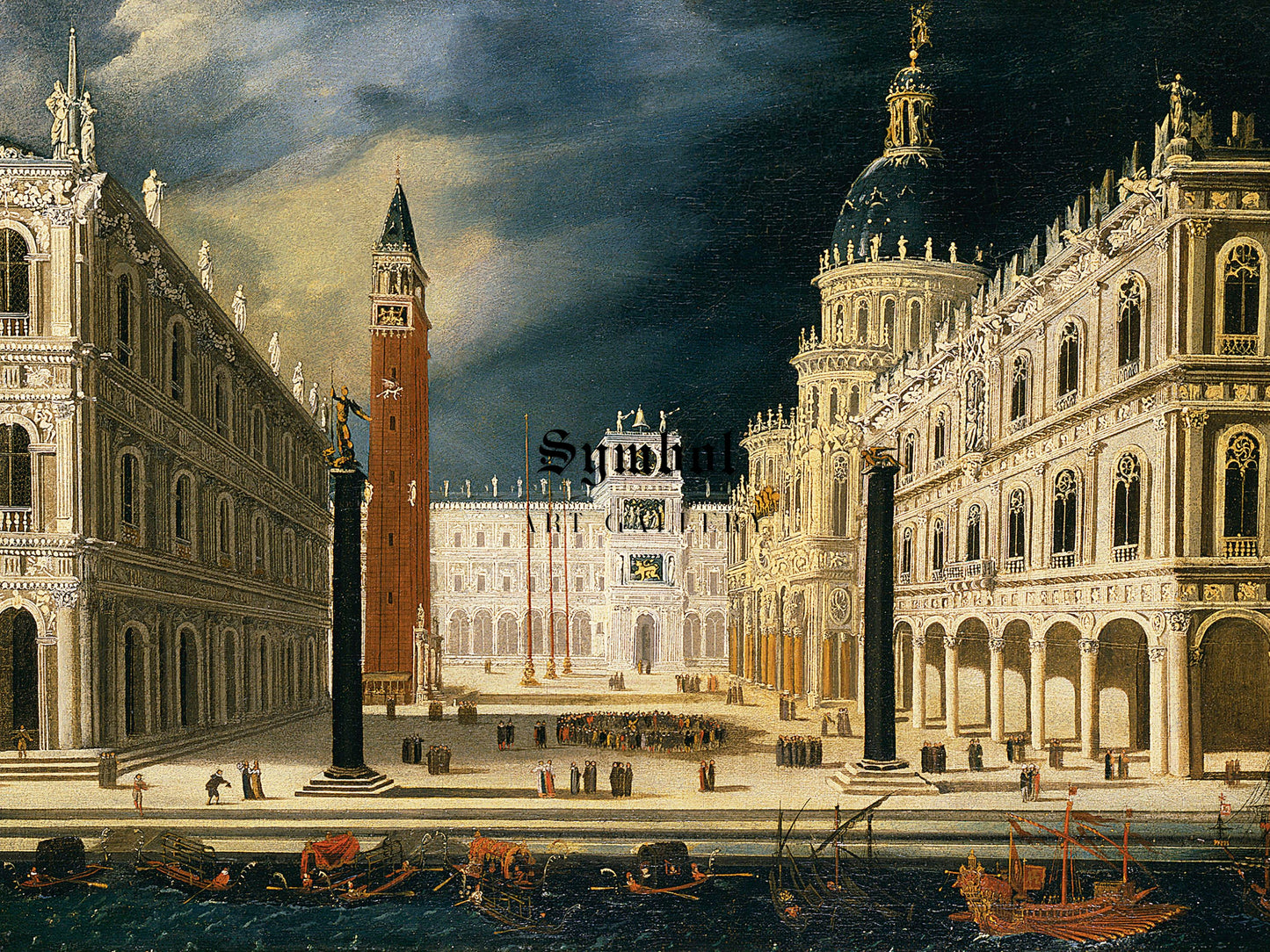 A View of San Marco from the Bacino by François de Nomé, Wall Art Print, Fine Art Reproduction, Museum Quality Decor, Poster