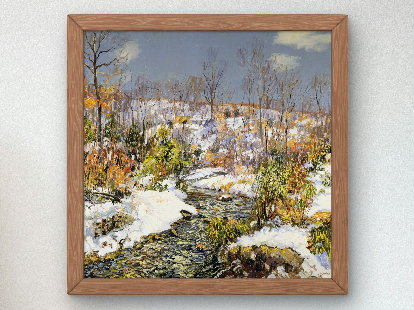 Trout Brook by Edward Redfield 1916, Wall Art Print, Fine Art Reproduction, Museum Quality Decor, Poster
