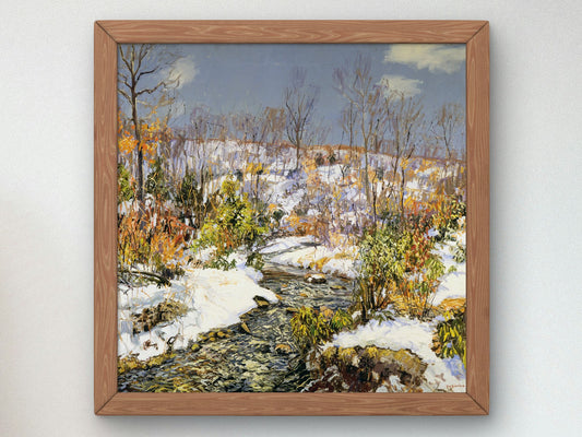 Trout Brook by Edward Redfield 1916, Wall Art Print, Fine Art Reproduction, Museum Quality Decor, Poster