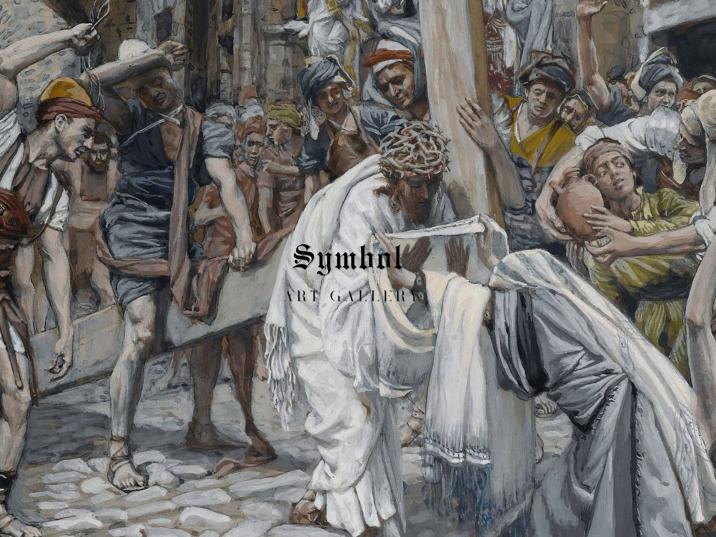A Holy Woman Wipes the Face of Jesus by James Tissot 1886, Wall Art Print, Fine Art Reproduction, Museum Quality Decor, Poster