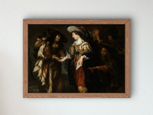 The Fortune Teller by Jan Cossiers 1635, Wall Art Print, Fine Art Reproduction, Museum Quality Decor, Poster