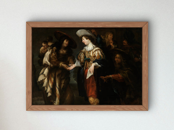 The Fortune Teller by Jan Cossiers 1635, Wall Art Print, Fine Art Reproduction, Museum Quality Decor, Poster