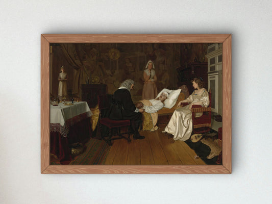 Witness My Act and Seal by Edmund Blair Leighton 1878, Wall Art Print, Fine Art Reproduction, Museum Quality Decor, Poster
