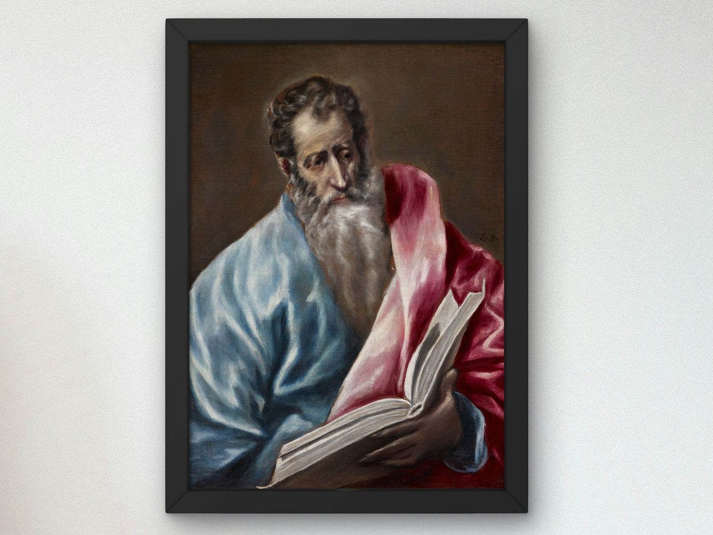 Saint Matthew by El Greco 1610, Wall Art Print, Fine Art Reproduction, Museum Quality Decor, Poster
