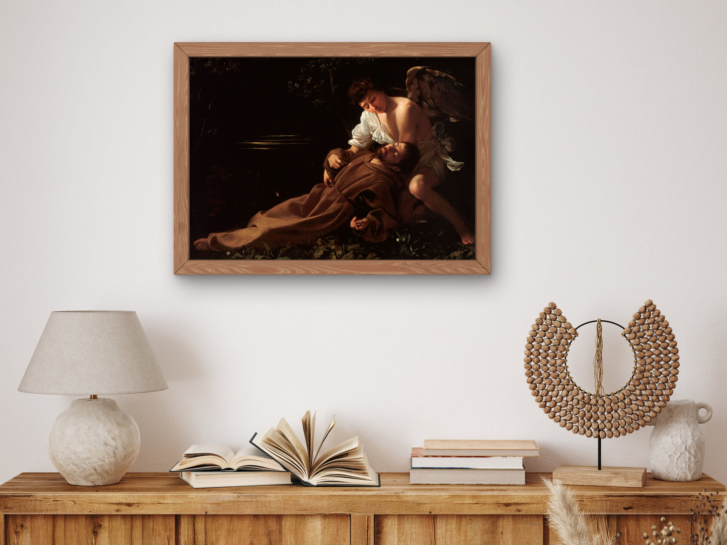 Saint Francis of Assisi in Ecstasy by Caravaggio 1595, Wall Art Print, Fine Art Reproduction, Museum Quality Decor, Poster