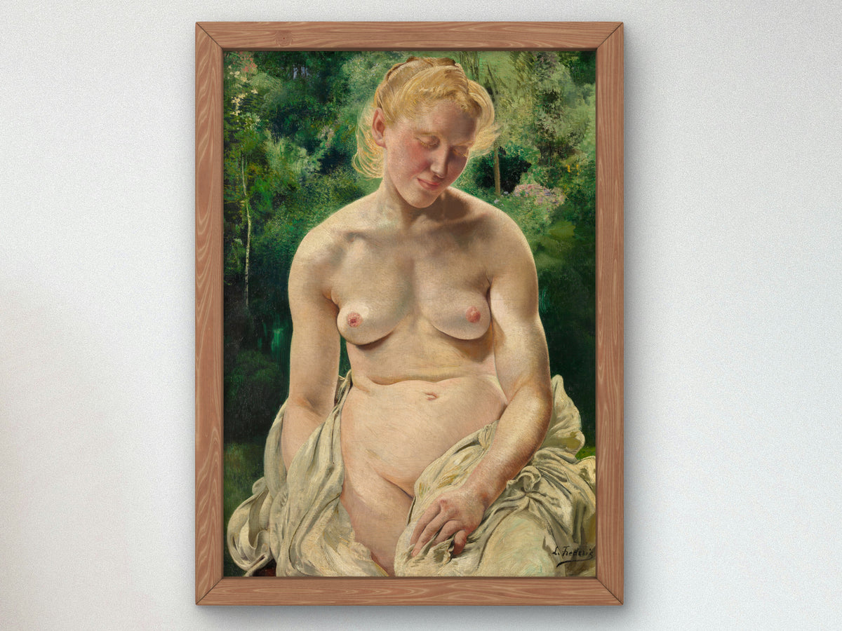 Timidity by Léon Frédéric 1896, Wall Art Print, Fine Art Reproduction, Museum Quality Decor, Poster