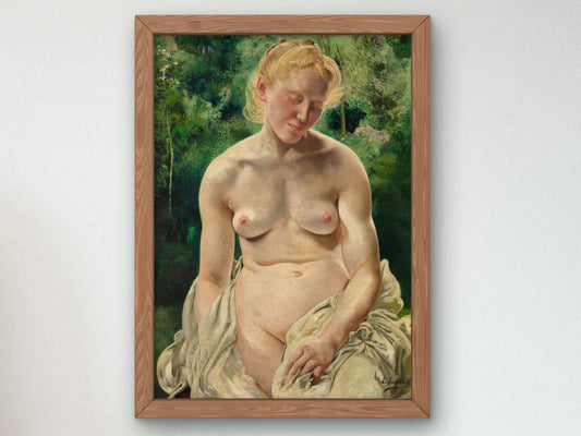 Timidity by Léon Frédéric 1896, Wall Art Print, Fine Art Reproduction, Museum Quality Decor, Poster