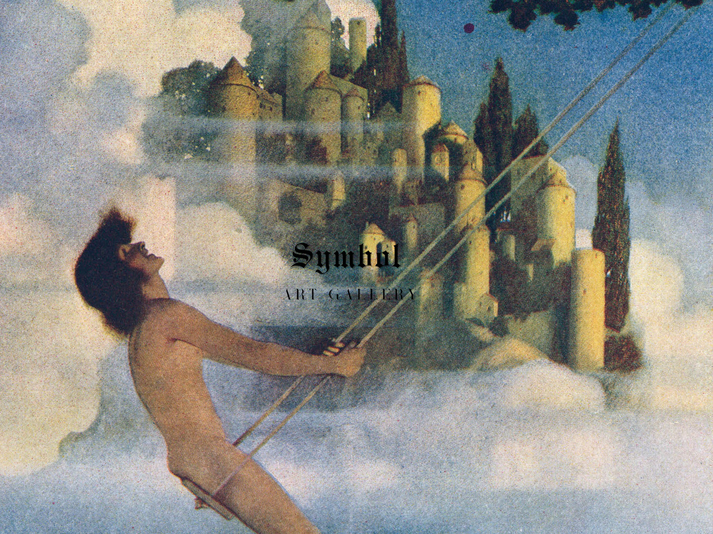 The Dinkey Bird by Maxfield Parrish 1904, Wall Art Print, Fine Art Reproduction, Museum Quality Decor, Poster