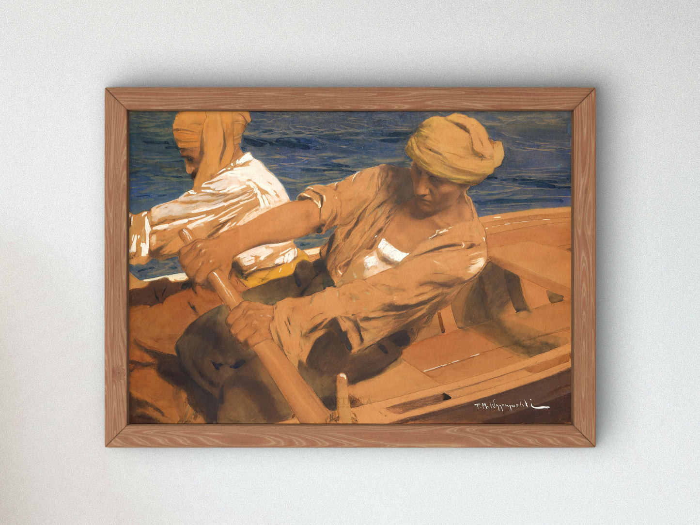 Rowers by Feliks Michał Wygrzywalski, Wall Art Print, Fine Art Reproduction, Museum Quality Decor, Poster