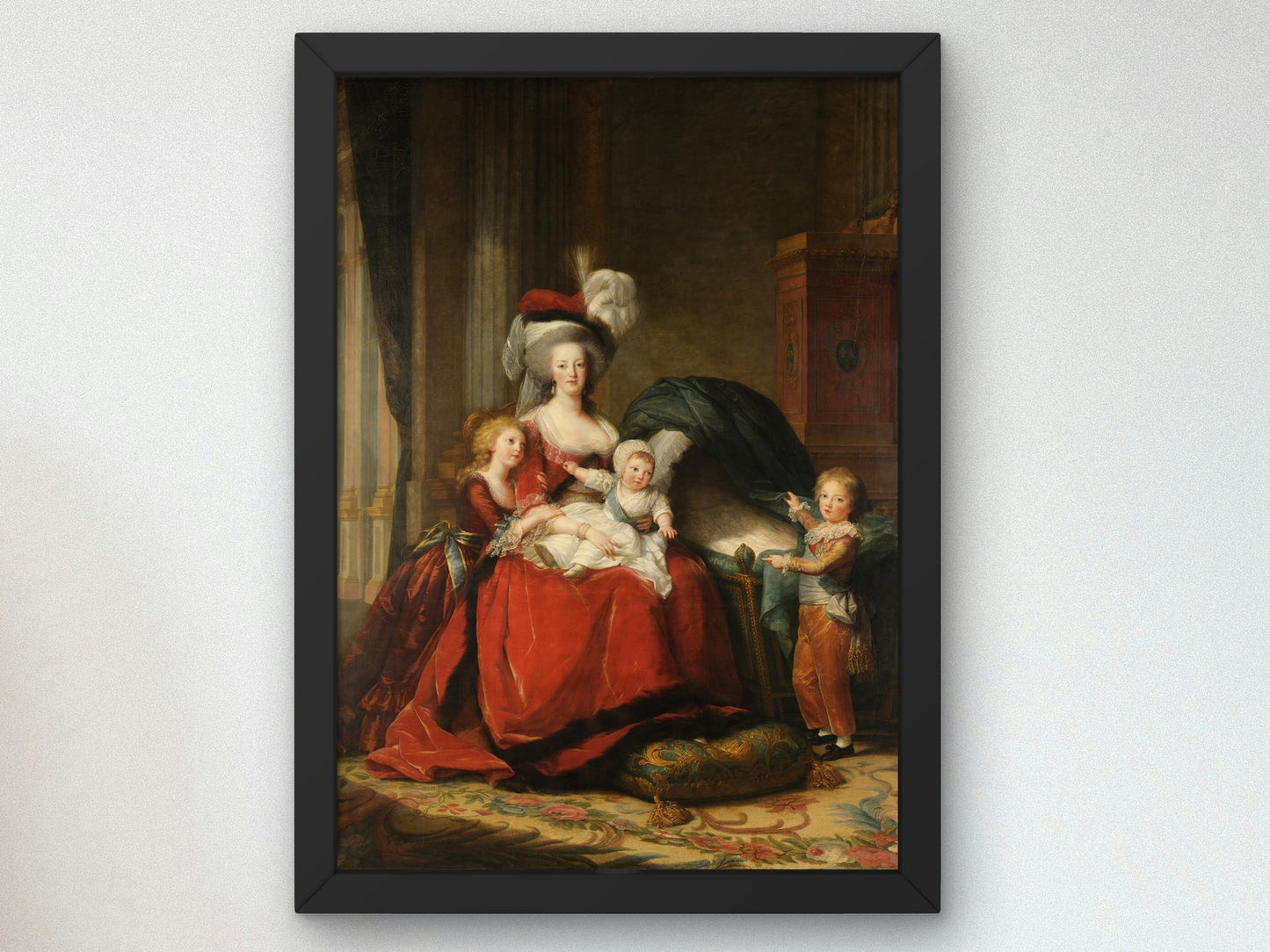 Marie Antoinette Queen of France and Her Children by Élisabeth Vigée Le Brun 1787, Wall Art Print, Fine Art Reproduction, Museum Quality
