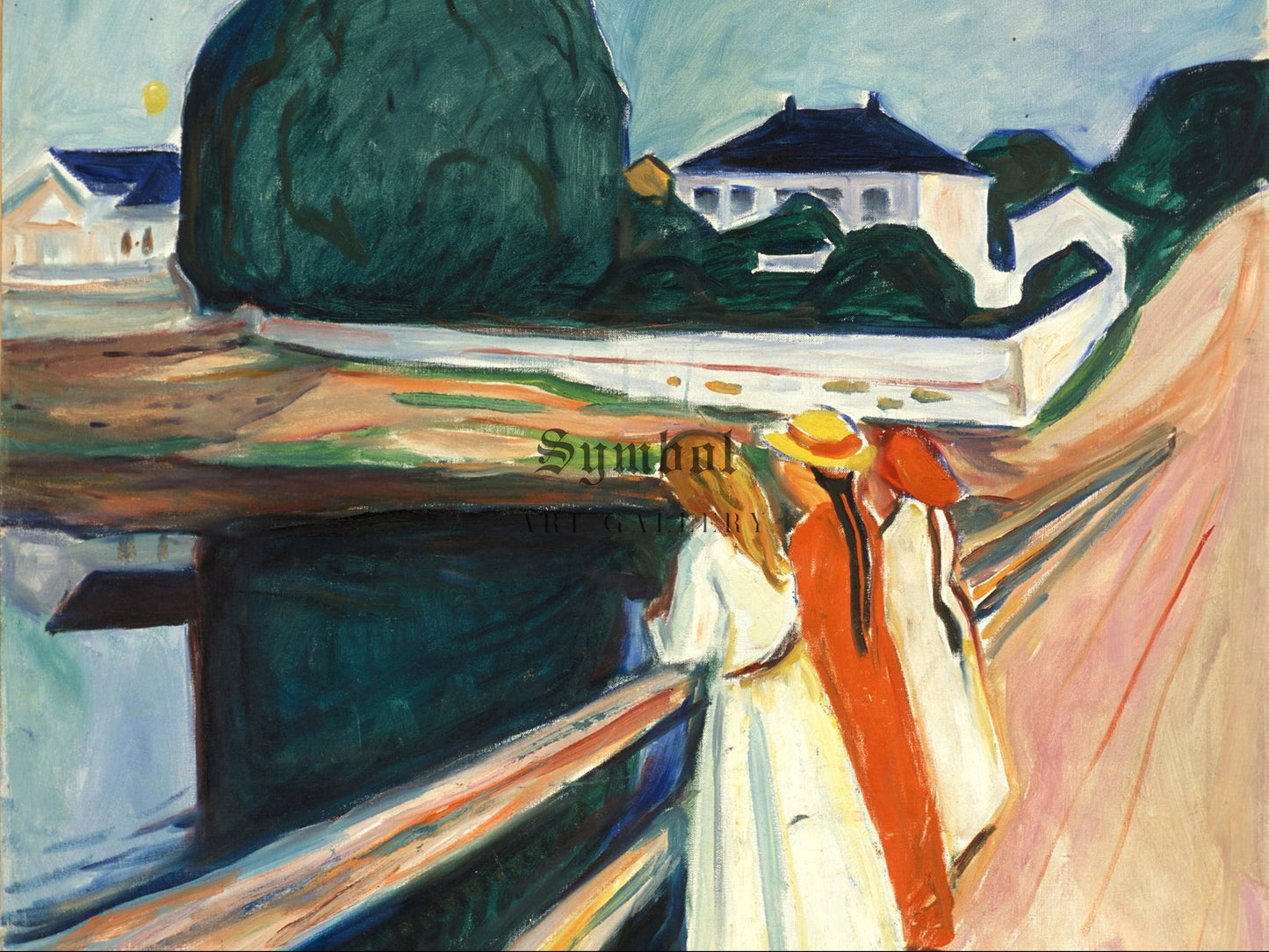The Girls on the Bridge by Edvard Munch 1927, Wall Art Print, Fine Art Reproduction, Museum Quality Decor, Poster