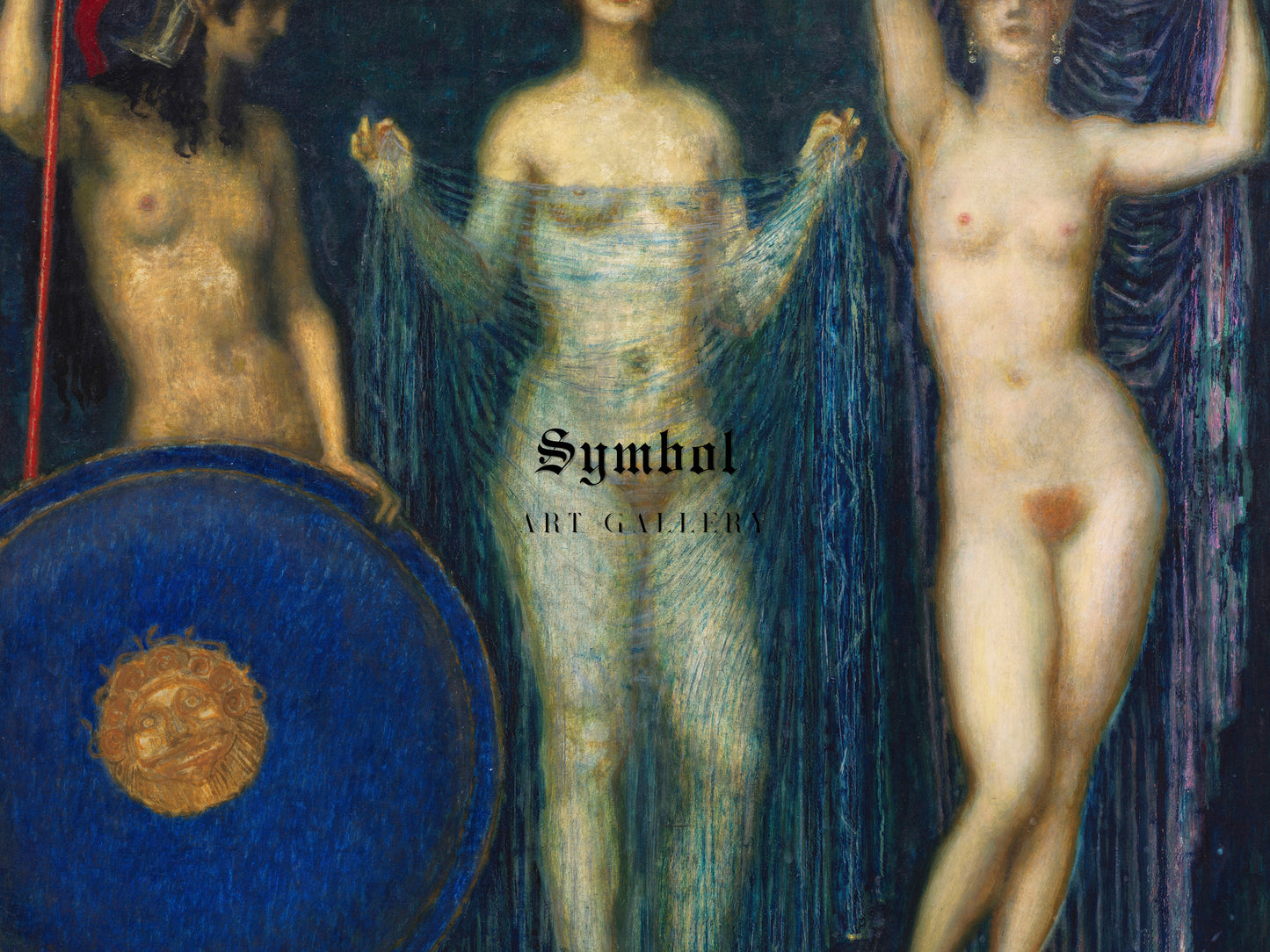The Judgment of Paris by Franz von Stuck 1922, Wall Art Print, Fine Art Reproduction, Museum Quality Decor, Poster