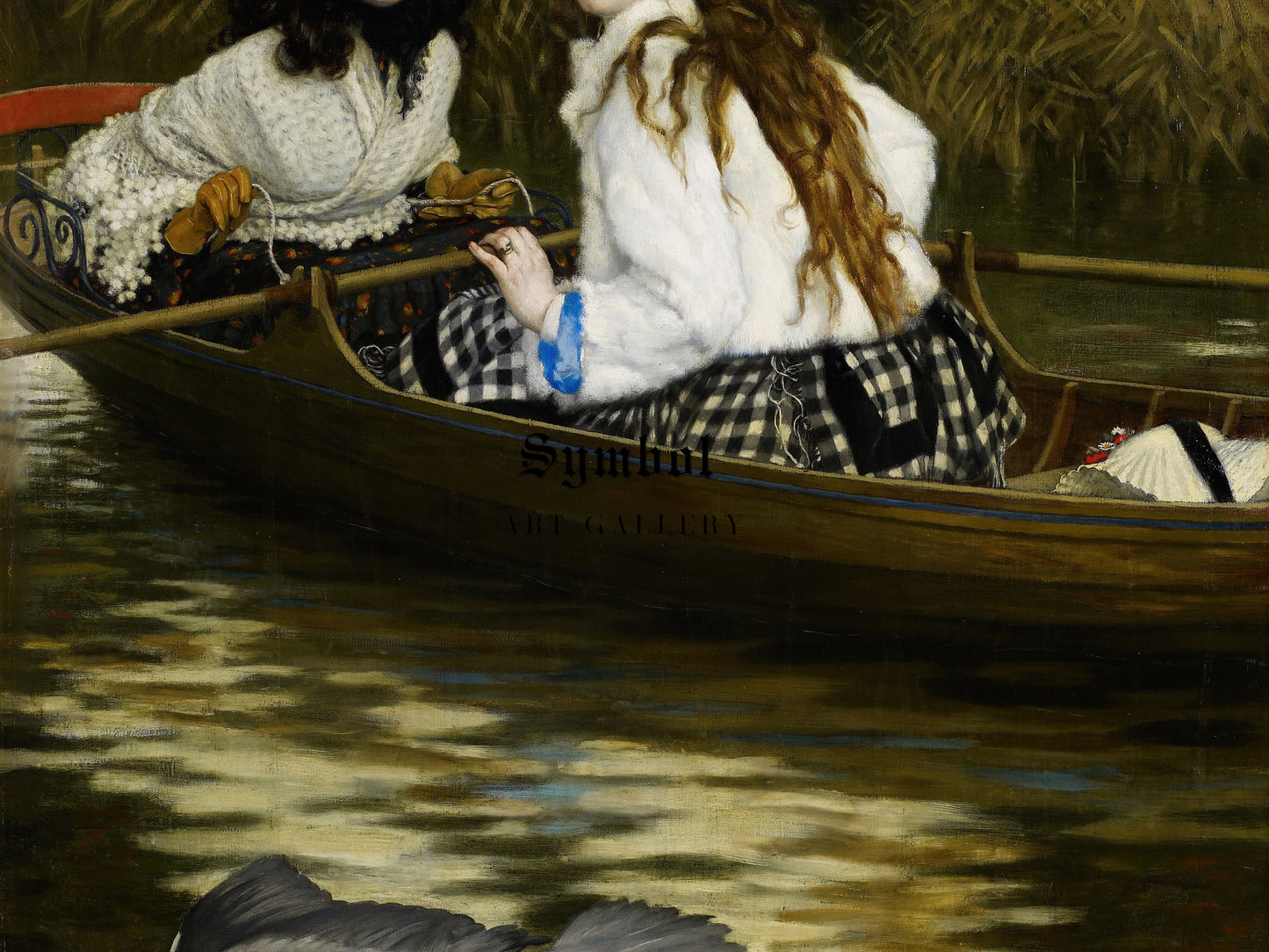 On the Thames, a Heron by James Tissot 1866, Wall Art Print, Fine Art Reproduction, Museum Quality Decor, Poster