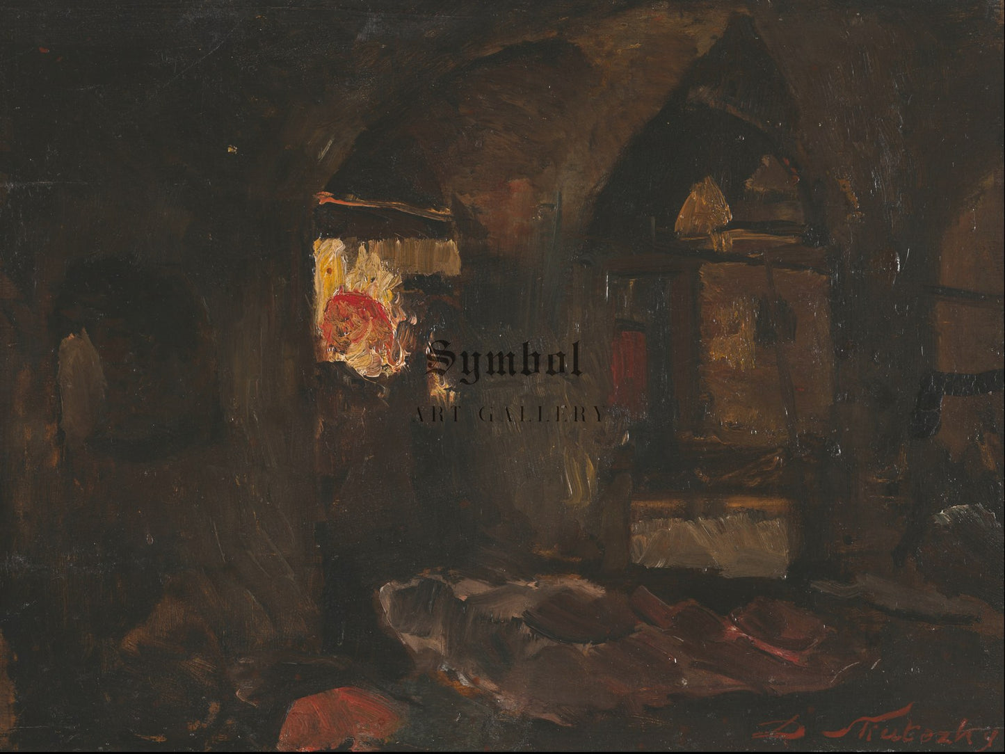 Sketch from the Copper Mill by Dominik Skutecký 1915, Wall Art Print, Fine Art Reproduction, Museum Quality Decor, Poster