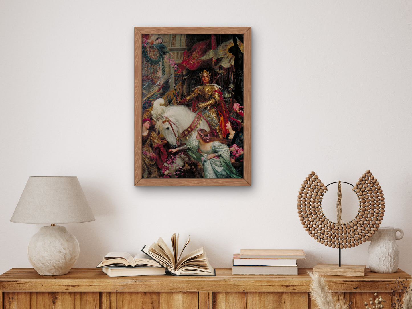 The Two Crowns by Frank Bernard Dicksee 1900, Wall Art Print, Fine Art Reproduction, Museum Quality Decor, Poster