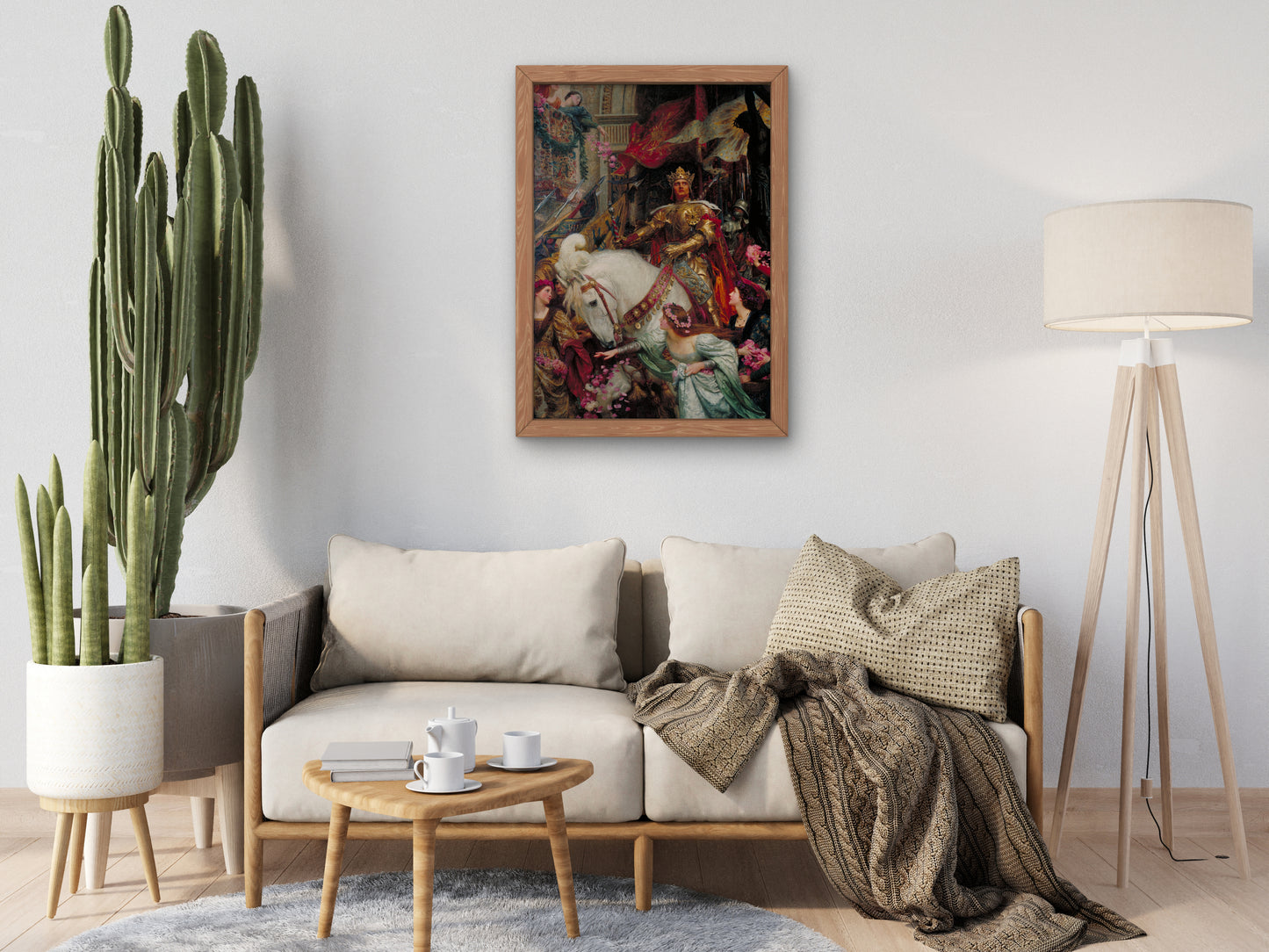 The Two Crowns by Frank Bernard Dicksee 1900, Wall Art Print, Fine Art Reproduction, Museum Quality Decor, Poster