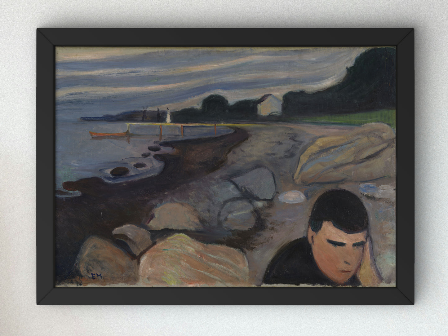 Melancholy by Edvard Munch 1892, Wall Art Print, Fine Art Reproduction, Museum Quality Decor, Poster