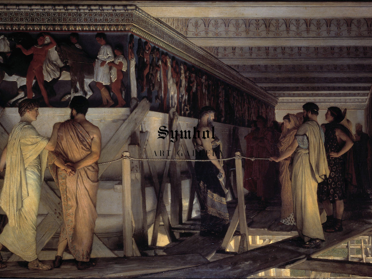 Pheidias and the Frieze of the Parthenon by Lawrence Alma Tadema 1868, Wall Art Print, Fine Art Reproduction, Museum Quality Decor, Poster