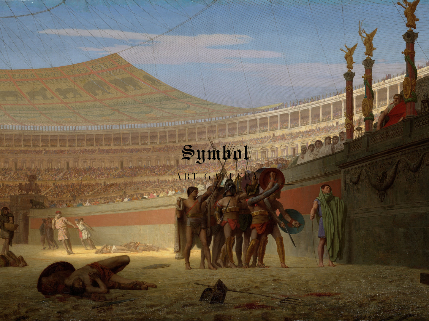 Hail Caesar, We Who Are About to Die Salute You by Jean Léon Gérôme 1859, Wall Art Print, Fine Art Reproduction, Museum Quality Decor