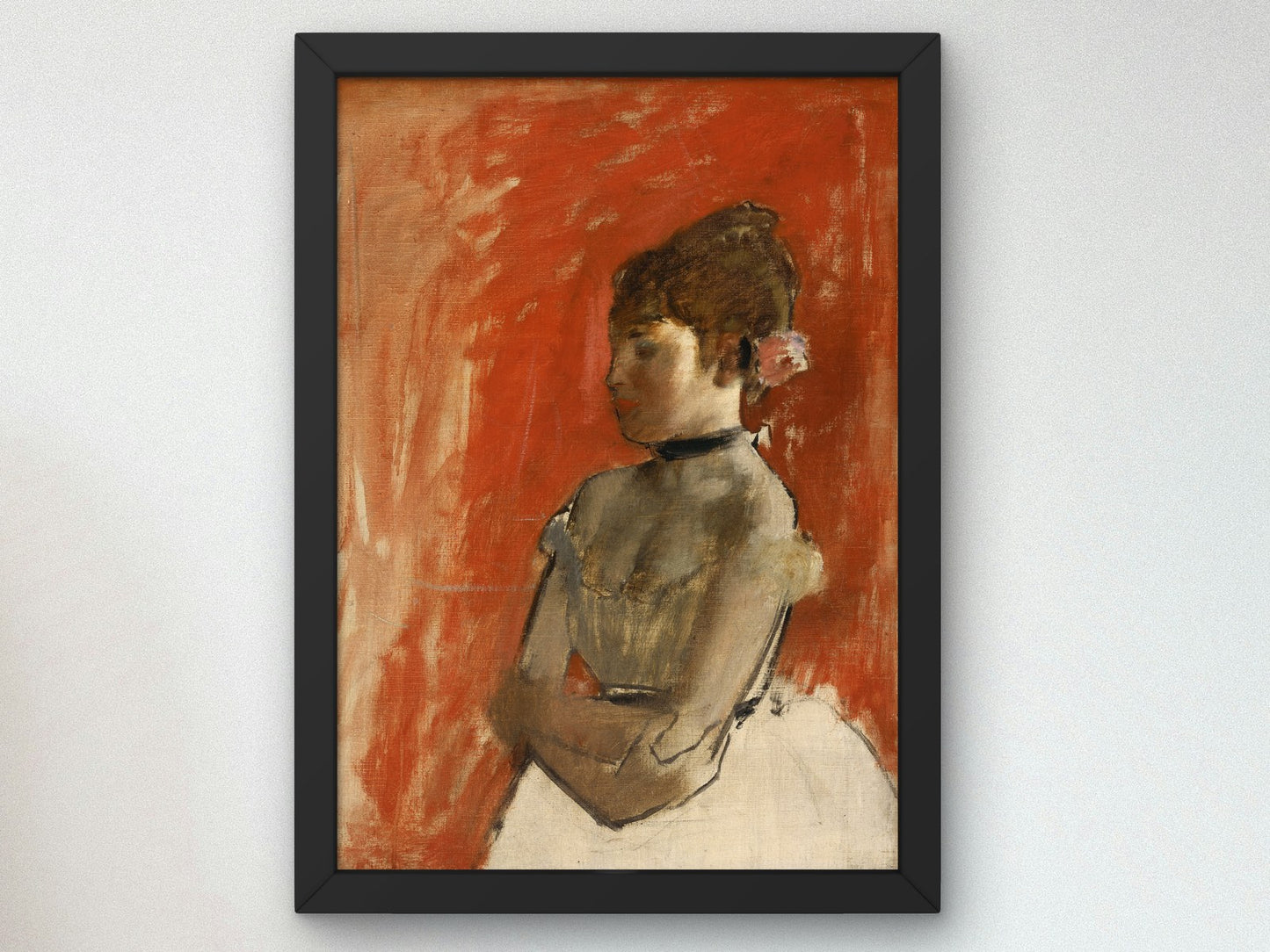 Ballet Dancer with Arms Crossed by Edgar Degas 1872, Wall Art Print, Fine Art Reproduction, Museum Quality Decor, Poster