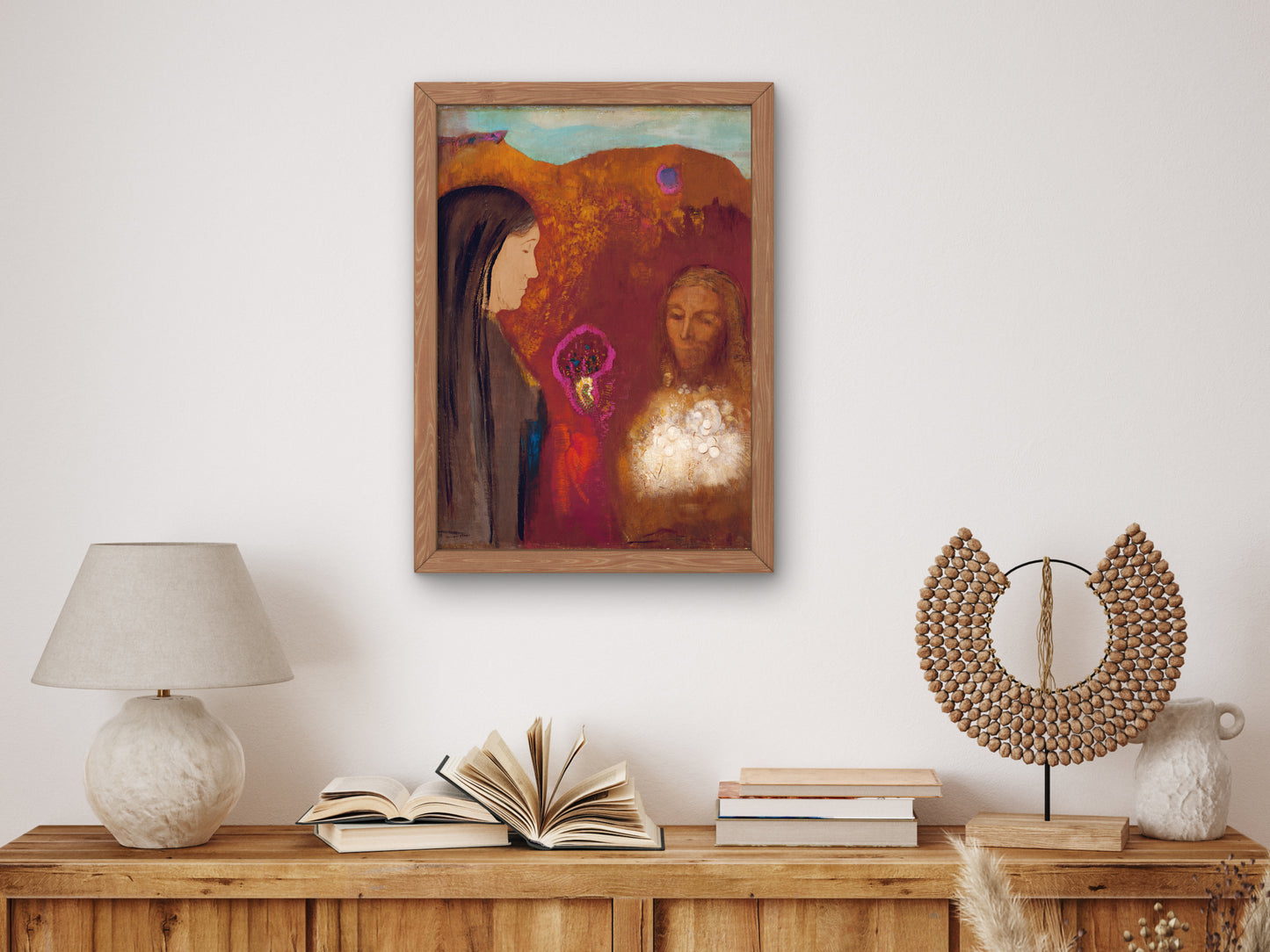 Christ and the Samaritan Woman by Odilon Redon 1895, Wall Art Print, Fine Art Reproduction, Museum Quality Decor, Poster