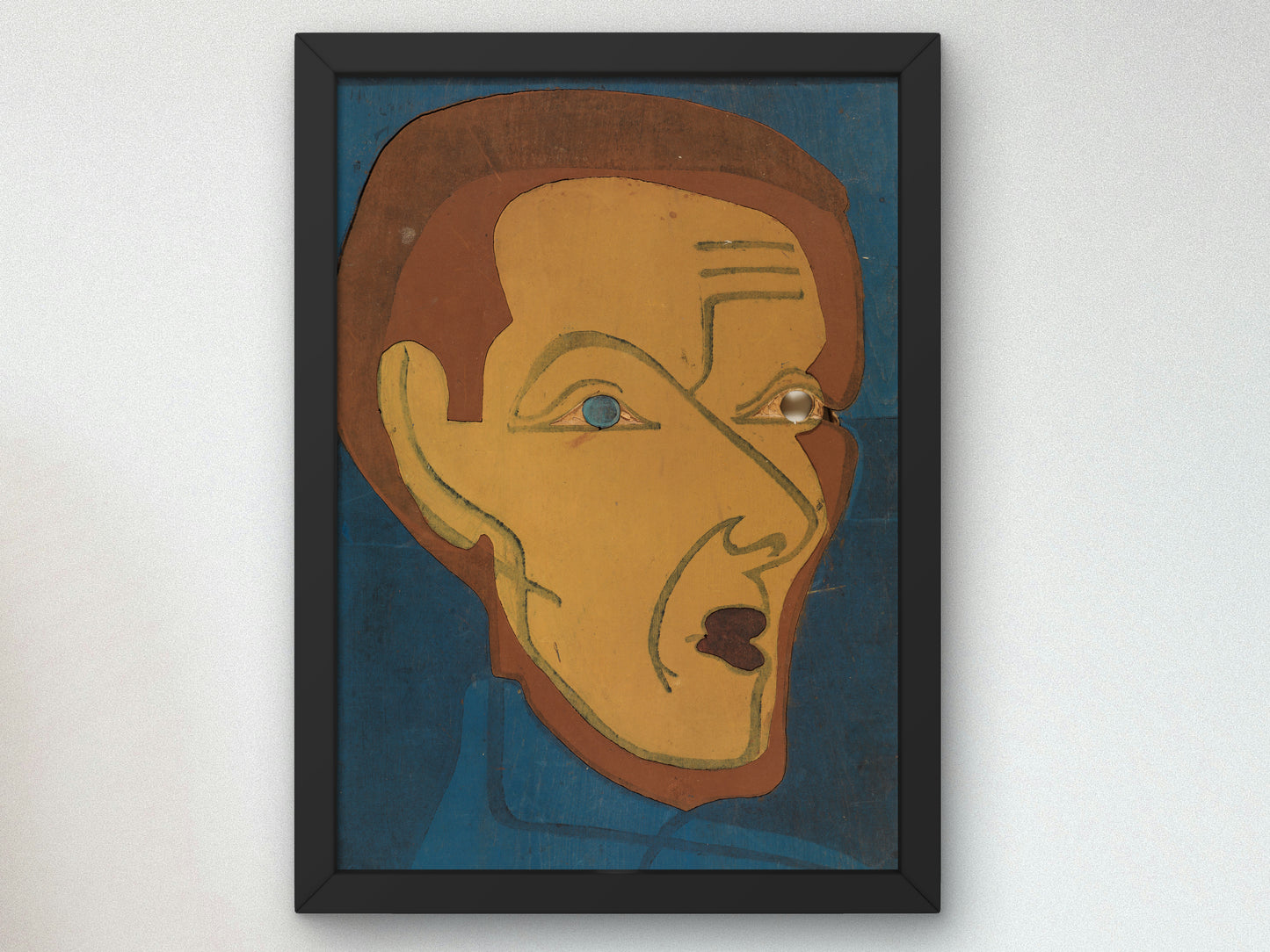 Self Portrait, Colour Block I by Ernst Ludwig Kirchner 1932, Wall Art Print, Fine Art Reproduction, Museum Quality Decor, Poster