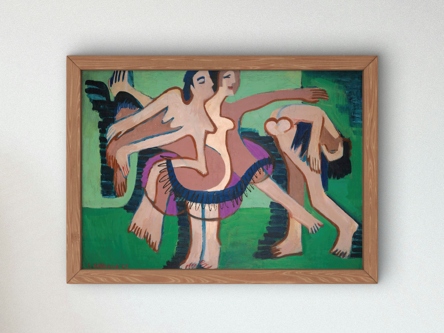 Dance Group by Ernst Ludwig Kirchner 1929, Wall Art Print, Fine Art Reproduction, Museum Quality Decor, Poster
