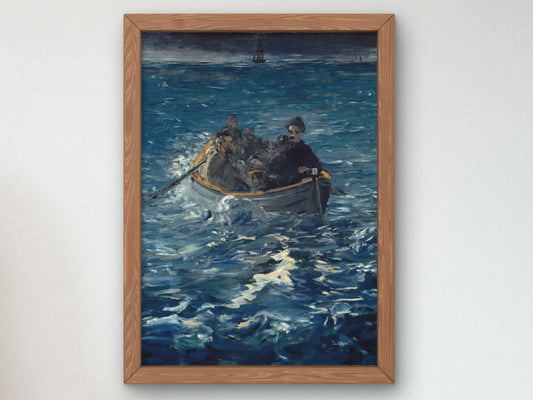 Rochefort's Escape by Édouard Manet 1881, Wall Art Print, Fine Art Reproduction, Museum Quality Decor, Poster