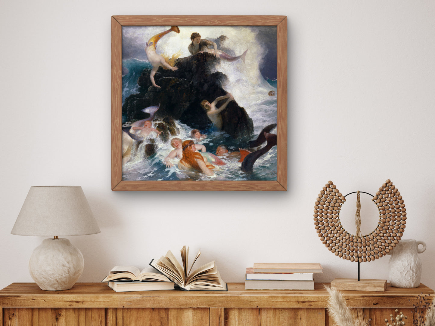 Play of the Nereides by Arnold Böcklin 1886, Wall Art Print, Fine Art Reproduction, Museum Quality Decor, Poster