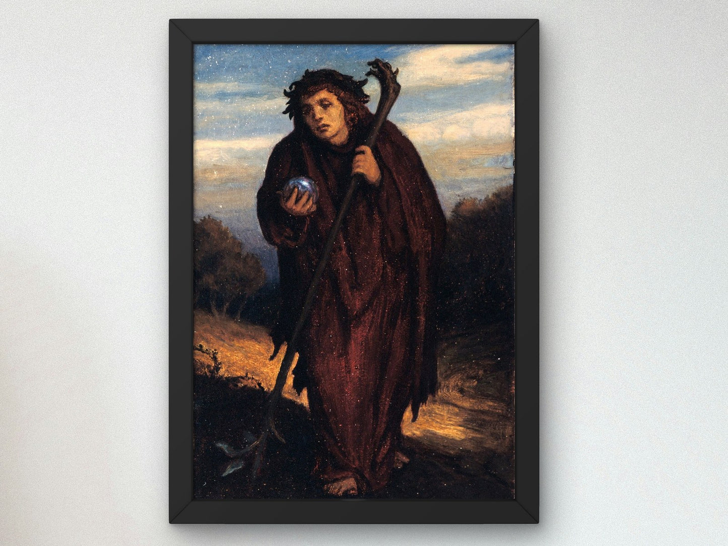 The Poet Bears the Sorrows of the World by Elihu Vedder 1890, Wall Art Print, Fine Art Reproduction, Museum Quality Decor, Poster