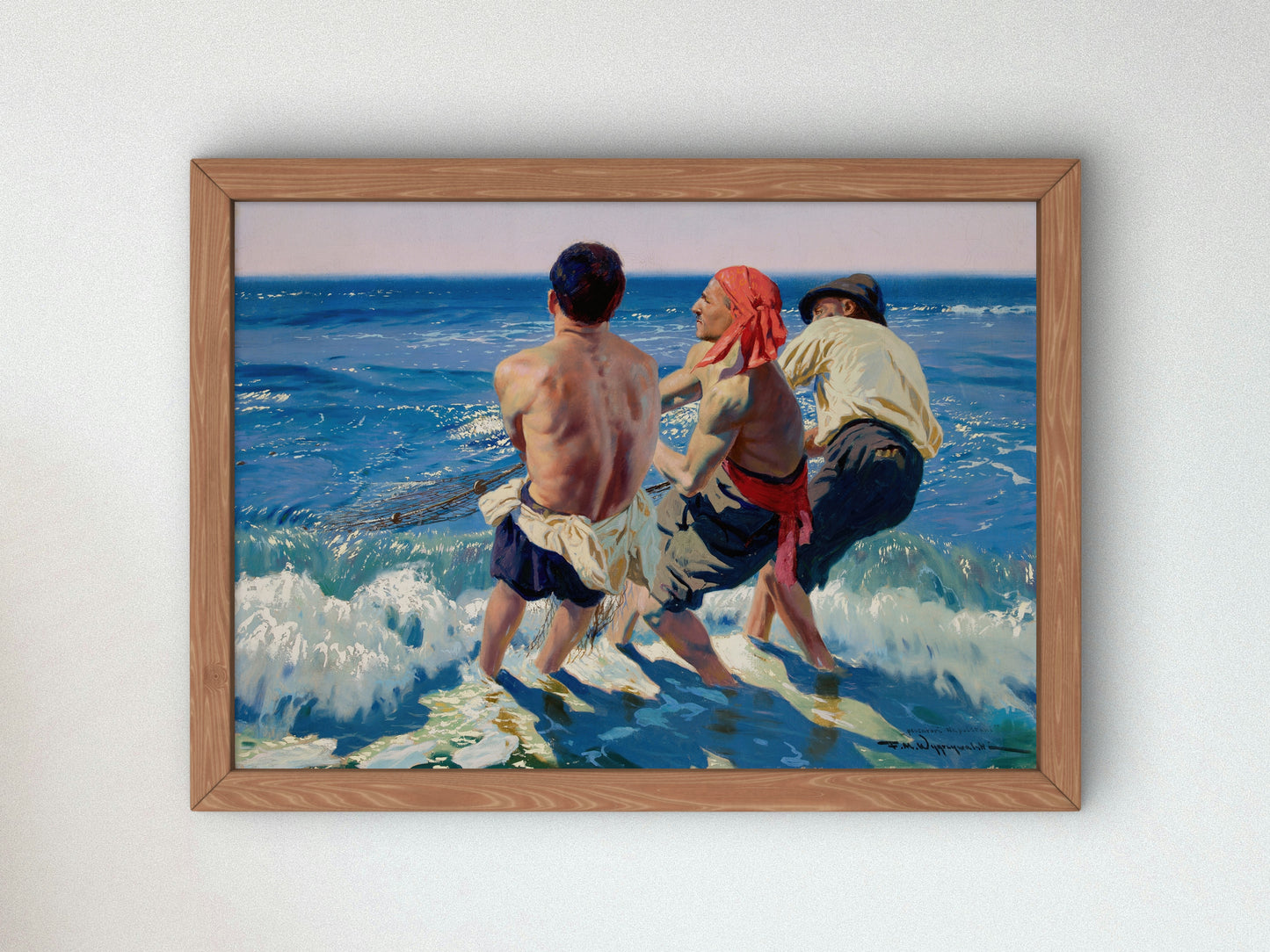 Neapolitan Fishermen by Feliks Wygrzywalski 1915, Wall Art Print, Fine Art Reproduction, Museum Quality Decor, Poster